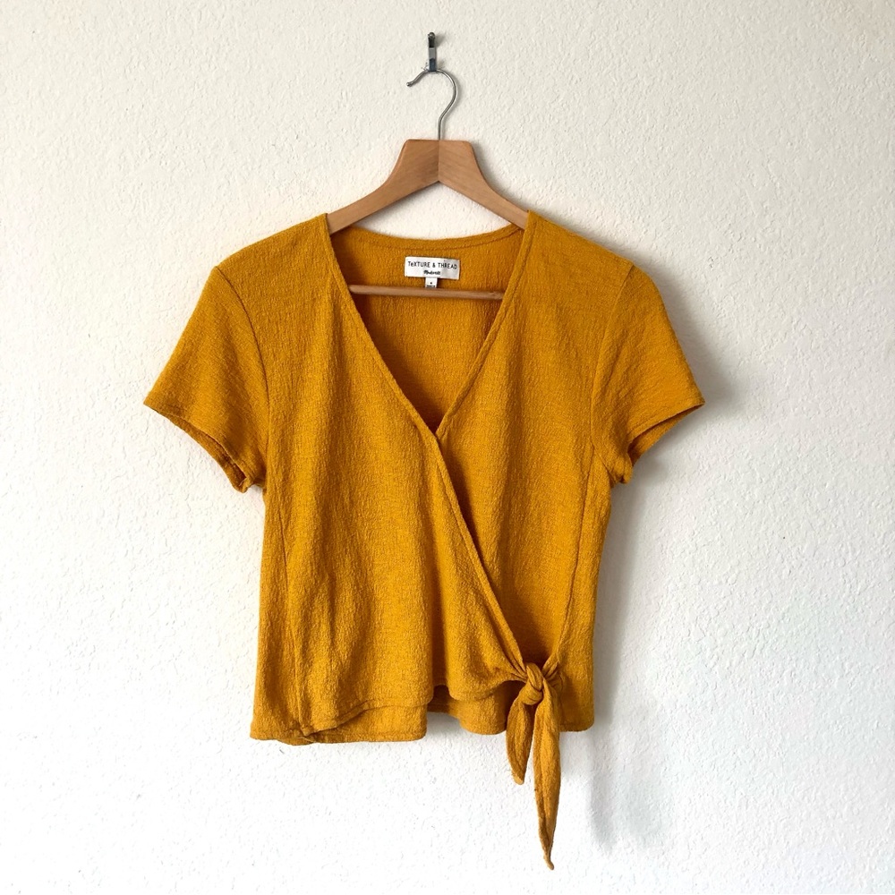 MADEWELL TeXTURE & THREAD 100% Cotton Mustard Yellow Top – Women’s S